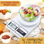 Digital Kitchen Weight Scale 10kg Capacity | Gram & Ounce Measurement | Compact Food Weighing Scale (Without LED)