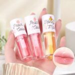 Big Brush Lip Oil Hydrating Liquid Lip Gloss with Nourishing Formula & Glossy Pink Shades - Image 3