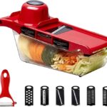 10 in 1 Multifunction Mandoline Vegetable Slicer | Vegetable Cutter, Chopper, Grater, Shredder & Peeler Kitchen Tool