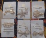 Beaded Pins & Hair Clips Set, 3 Pcs Stylish Metal Hair Accessories Card | Random Designs & Multicolor Styles - Image 4