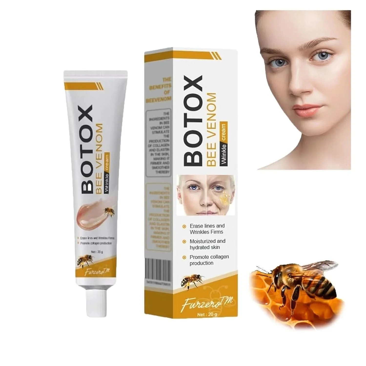 Botox Bee Venom Wrinkle Cream 20g Anti-Aging Moisturizer for Firmer, Smoother & Youthful-Looking Skin Botox Bee Venom Wrinkle Cream 20g Anti-Aging Moisturizer for Firmer, Smoother & Youthful-Looking Skin