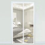 Premium Quality Mosquito Magic Mesh Door Screen 100×210cm | Complete Installation Kit with 20 Tape Stickers & 12 Hooks - Image 2