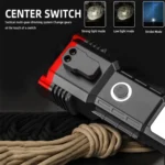 High Power LED Rechargeable Torch Light with Tactical Hammer & Power Bank, Emergency Flashlight for Outdoor, Travel & Security Use - Image 2