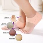Silicone Anti Crack Heel Protectors Socks Set | Orthopedic Gel Heel Pads for Cracked Heels, Pain Relief & Moisturizing Support (1 Pair)