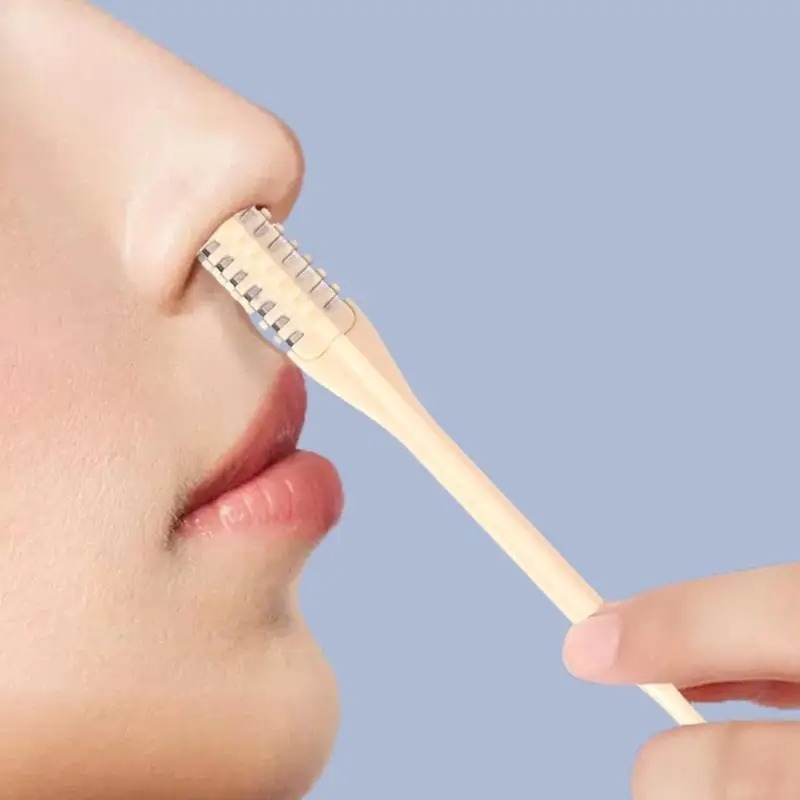 Pack of 2 Double‑Sided Manual Nose Hair Trimmers – Safe & Painless Grooming Tool for Men & Women