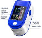 Fingertip Pulse Oximeter Blood Oxygen SpO2 & Heart Rate Monitor Portable LED Display with Battery Included - Image 3