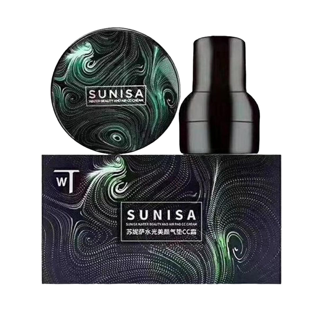 Sunisa 3 In 1 Air Cushion BB & CC Cream Foundation Waterproof Full Coverage Moisturizing Makeup Cream