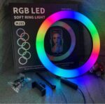MJ33 RGB LED Soft Ring Light, Adjustable Color Ring Light for Photography, Videography & Live Streaming