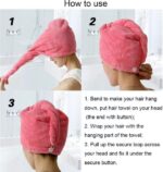 Super Absorbent Hair Drying Towel Wrap | Quick Dry Microfiber Turban for Women & Girls Anti-Frizz Shower Hair Cap (Random Color) - Image 2