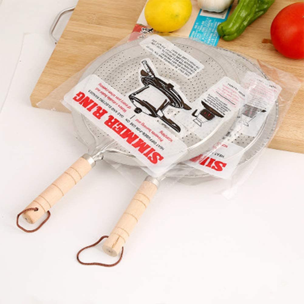 Simmer Ring Heat Diffuser Reducer Flame Guard Simmer Plate, Gas Electric Slow Cook Ring Even‑Heat Flame Diffuser for Gas, Electric & Glass Stove Tops