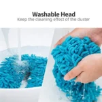 Flexible Microfiber Duster with Telescopic Stainless Steel Handle Fan Cleaning Brush - Image 2