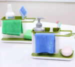 3 in 1 Soap Pump Dispenser with Sponge Holder | Self Draining Kitchen Sink Organizer