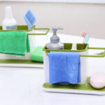 3 in 1 Soap Pump Dispenser with Sponge Holder | Self Draining Kitchen Sink Organizer