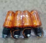 4PCS Fancy Flexible Bike Indicators Mini Size Unbreakable Yellow Lights