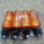 4PCS Fancy Flexible Bike Indicators Mini Size Unbreakable Yellow Lights