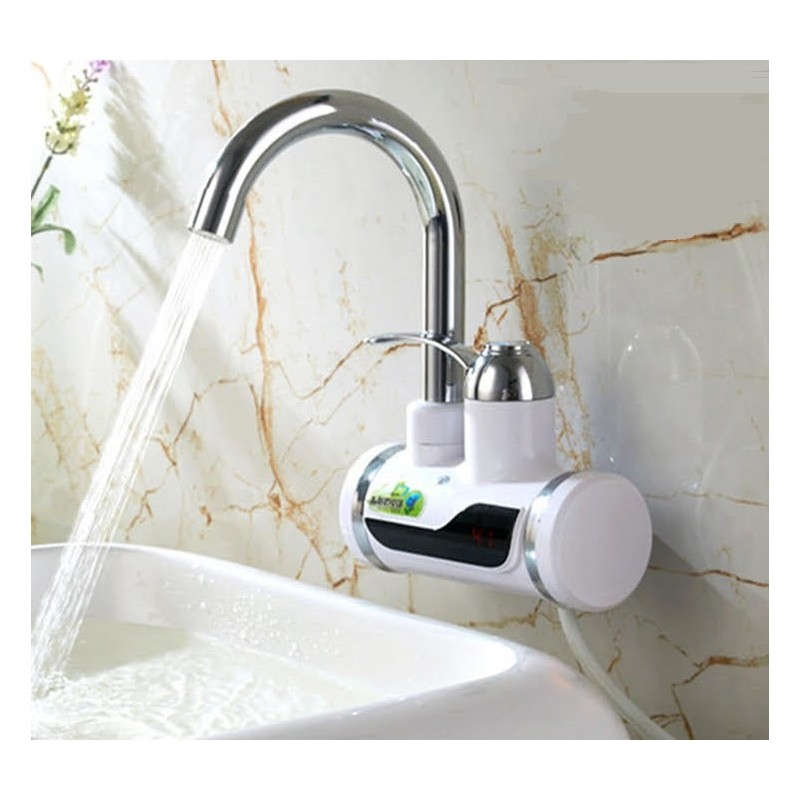 Tankless Electric Hot Water Heater Faucet with LED Display | Instant Heating Kitchen Tap