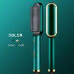 HQT‑909 Hair Straightener Ceramic Heated Hair Brush Straightener for Straight, Curl & Different Styling | Random Color - Image 4