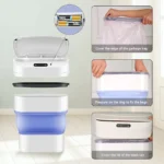 Automatic Sensor Dustbin | Touchless Smart Trash Bin with Motion Sensor Lid | Battery & Rechargeable Operated Waste Bin - Image 3