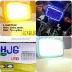 5 Function LED Motorcycle Headlight | 15 LED Fog Light Beam for CG125 & 70cc Bikes | Dual Color Super Bright Headlamp - Image 2