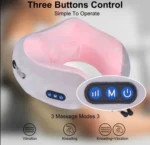 Jinserta Neck Cushion Massager, USB‑Charging U‑Shaped Massage Pillow - Image 4