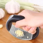 Garlic Press Grater Slicer Plastic Manual Grinder Kitchen Tool - Image 4