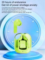 Pack of 12 Air31 Wireless Earbuds | Crystal Transparent Bluetooth 5.3 Earbuds with ENC Noise Cancellation & Silicone Pouch (Random Colors) - Image 2