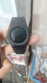 Full Black AURA Quartz Watch for Men & Boys, Premium Analog Wrist Watch with Lightweight Design & Butterfly Lock (Without Box) - Image 4