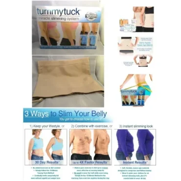 Tummy Tuck Miracle Slimming System Kit, Abdominal‑Shaping Belt System for Men and Women