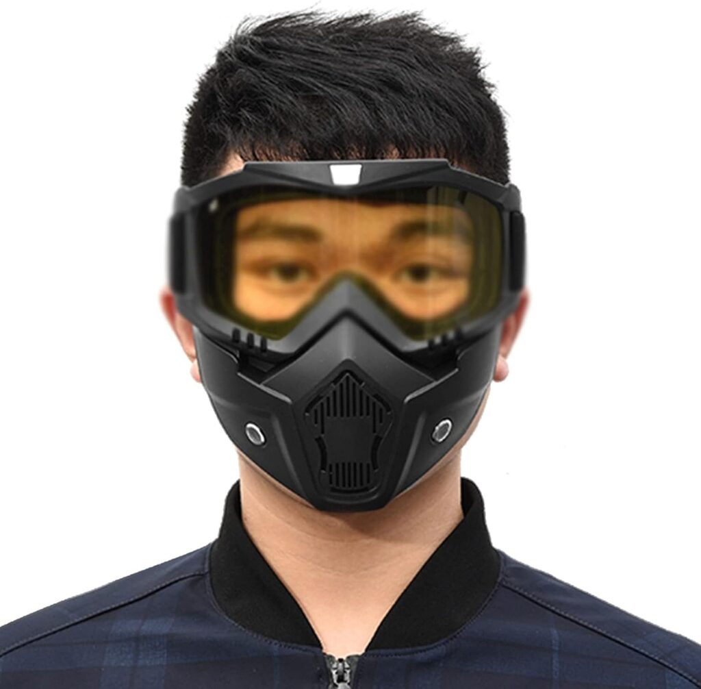 Snowboard Motorcycle Full Face Mask Shield Goggles | Anti-Fog UV Protection Riding Glasses for Motorcycle, Motocross & Off-Road Sports