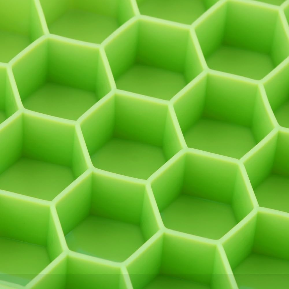 Silicone Ice Cube Tray 37 Grid Honeycomb Ice Maker with Lid Reusable Ice Mold