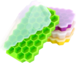 Silicone Ice Cube Tray 37 Grid Honeycomb Ice Maker with Lid Reusable Ice Mold - Image 2