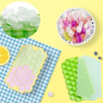 Silicone Ice Cube Tray 37 Grid Honeycomb Ice Maker with Lid Reusable Ice Mold - Image 3