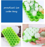 Silicone Ice Cube Tray 37 Grid Honeycomb Ice Maker with Lid Reusable Ice Mold - Image 4