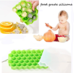Silicone Ice Cube Tray 37 Grid Honeycomb Ice Maker with Lid Reusable Ice Mold - Image 5