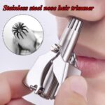 Mini Portable Stainless Steel Nose Hair Trimmer Manual Safe Grooming Tool for Men in Pakistan