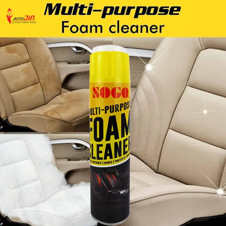 Sogo Multi‑Purpose Foam Cleaner 650 ml Like Fabric, Carpet, Leather Deep Cleaning Foam for Car, Sofa, Floors & Painted Surfaces