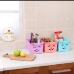 Pack of 3 Smile Storage Organizer Baskets | Multipurpose Plastic Baskets for Kitchen, Bathroom & Home - Image 3