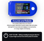 Fingertip Pulse Oximeter Blood Oxygen SpO2 & Heart Rate Monitor Portable LED Display with Battery Included - Image 5