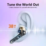 Air 39 Transparent Earbuds Bluetooth 5.3 | Wireless Earbuds with ENC Noise Reduction, HD Calling & LED Display Case - Image 5