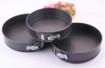 Set of 3 Nonstick Round Cake Moulds, Carbon Steel Round Cake Pan Set for Baking, Microwave Safe Cake Tin Set for Home Baking and Special Occasions - Image 5