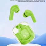 Pack of 12 Air31 Wireless Earbuds | Crystal Transparent Bluetooth 5.3 Earbuds with ENC Noise Cancellation & Silicone Pouch (Random Colors)
