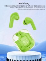 Pack of 12 Air31 Wireless Earbuds | Crystal Transparent Bluetooth 5.3 Earbuds with ENC Noise Cancellation & Silicone Pouch (Random Colors)