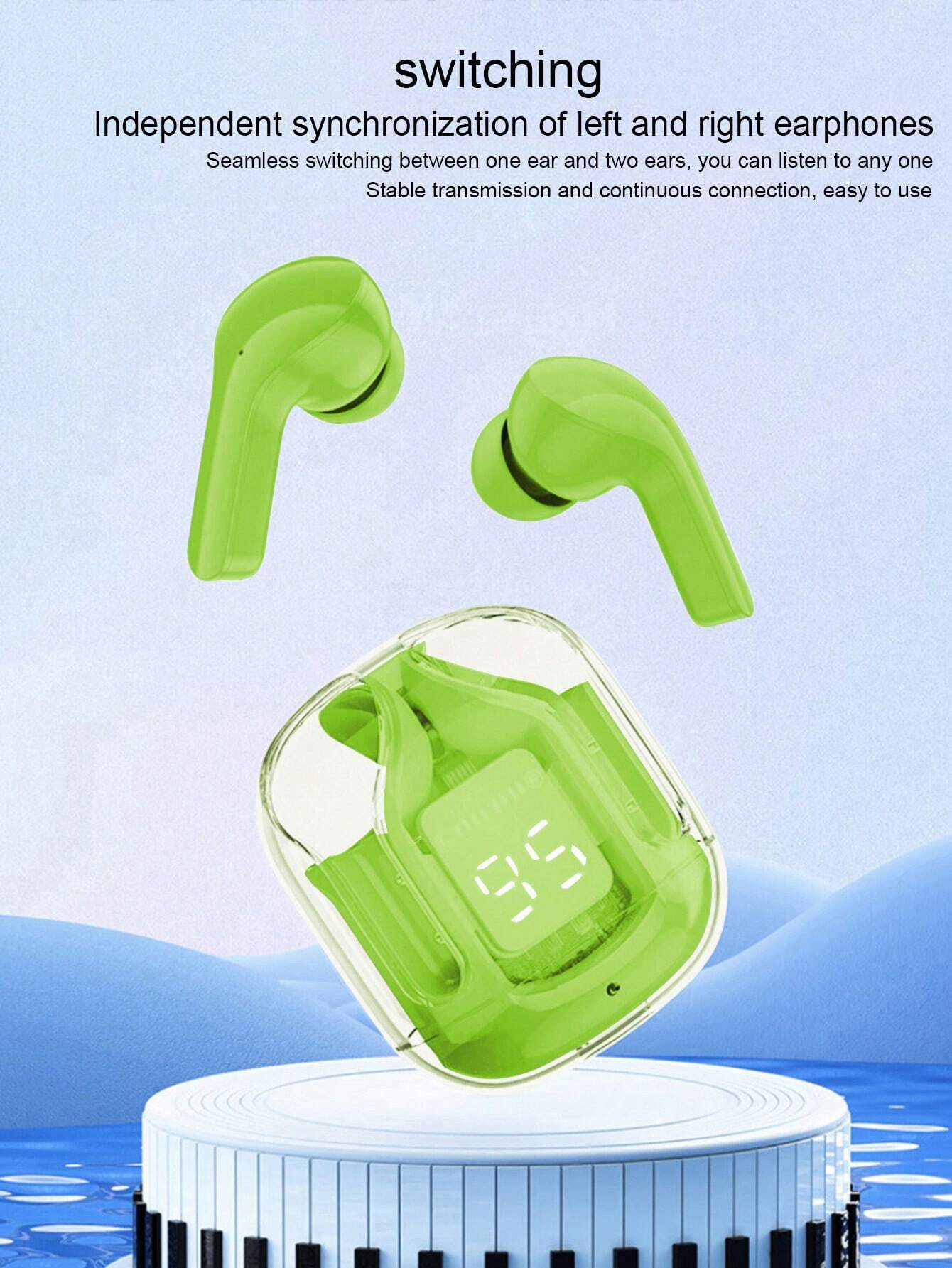 Pack of 12 Air31 Wireless Earbuds | Crystal Transparent Bluetooth 5.3 Earbuds with ENC Noise Cancellation & Silicone Pouch (Random Colors) Pack of 12 Air31 Wireless Earbuds | Crystal Transparent Bluetooth 5.3 Earbuds with ENC Noise Cancellation & Silicone Pouch (Random Colors)