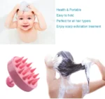 1 Piece Scalp Shampoo Massager Brush with Soft Silicone Bristles | Hair Scalp Scrubber & Shower Massage Brush for All Hair Types | Random Color - Image 5