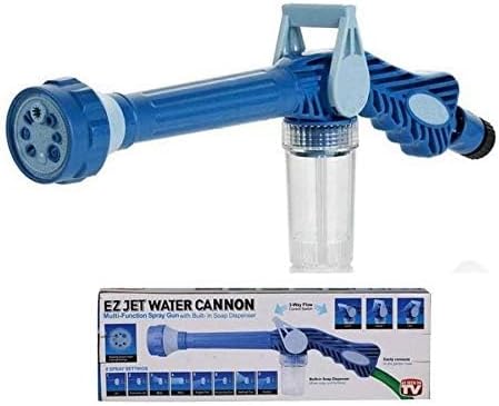 EZ Jet Water Cannon 8-in-1 Turbo Spray Gun with Soap Dispenser | High Pressure Water Sprayer for Car Wash, Bike Cleaning & Gardening