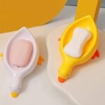 Cute Duck Soap Holder with Drain Tray | Portable Soap Drying Rack for Bathroom & Kitchen (Random Color) - Image 3