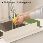 Silicone Sink Splash Guard with Suction | Flexible Water Splash Stopper for Kitchen & Bathroom Faucets (Random Color)