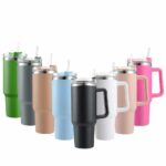 Stanley 40 Oz (1200ML) Stainless Steel Vacuum Insulated Tumbler with Straw, Leak-Proof Travel Mug for Hot & Cold Beverages (Random Colors)