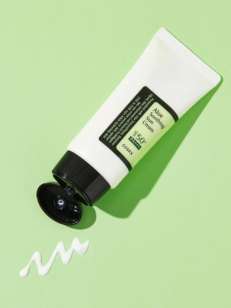 COSRX Aloe Soothing Sun Cream SPF50+ PA+++ | Aloe Vera Korean Sunscreen & Moisturizer for Face | Lightweight Daily UV Protection.jpg COSRX Aloe Soothing Sun Cream SPF50+ PA+++ | Aloe Vera Korean Sunscreen & Moisturizer for Face | Lightweight Daily UV Protection