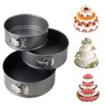 Set of 3 Nonstick Round Cake Moulds, Carbon Steel Round Cake Pan Set for Baking, Microwave Safe Cake Tin Set for Home Baking and Special Occasions - Image 4